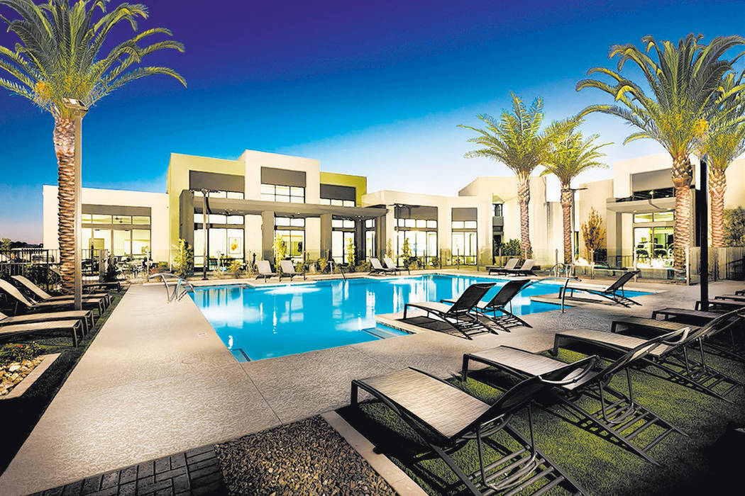 Summerlin Affinity by William Lyon Homes has its own clubhouse and pool. (William Lyon Homes)