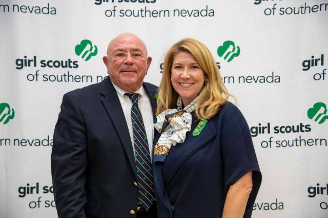 Richard J. Rizzo is board president of Girl Scouts of Southern Nevada. He is here with Kimberly ...