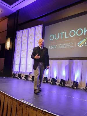Dr. Stephen Miller, director of the Center for Business and Economic Research at UNLV, spoke to ...