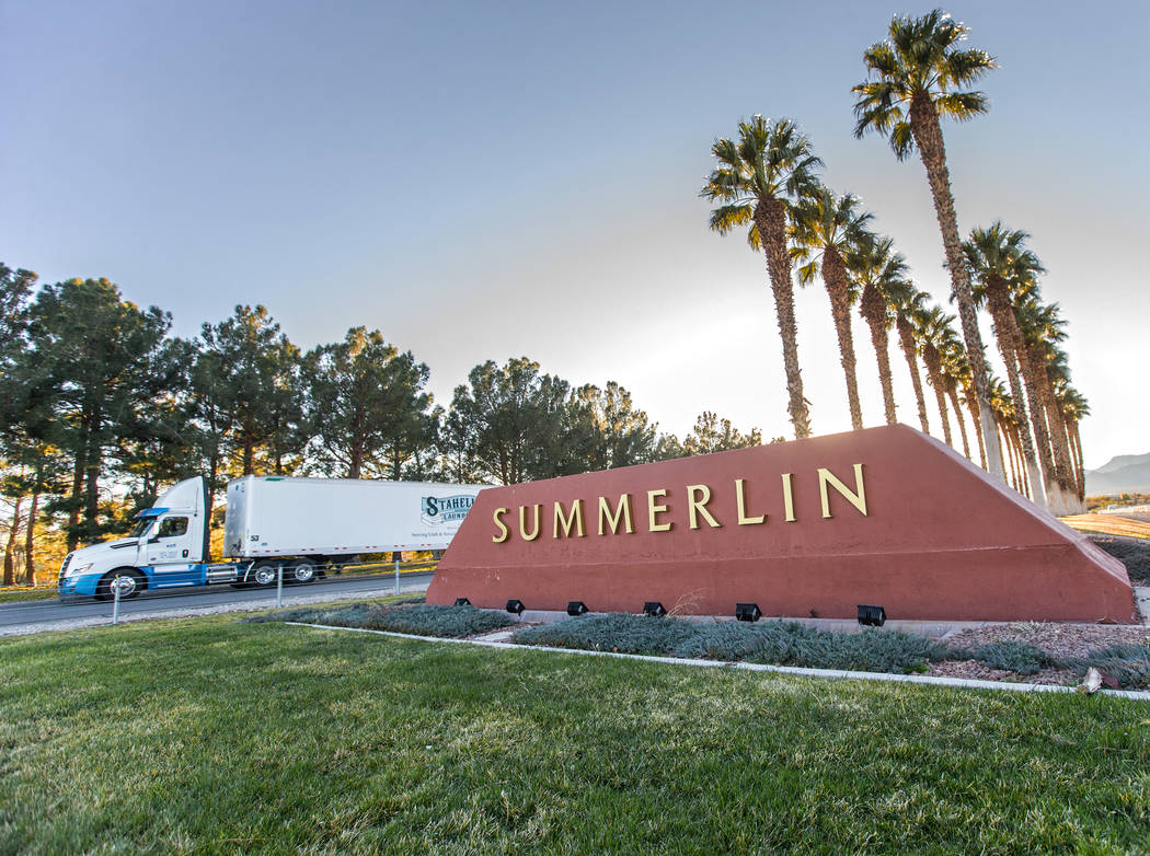 Summerlin will celebrate 30 years in 2020. (Benjamin Hager Las Vegas Review Journal)
