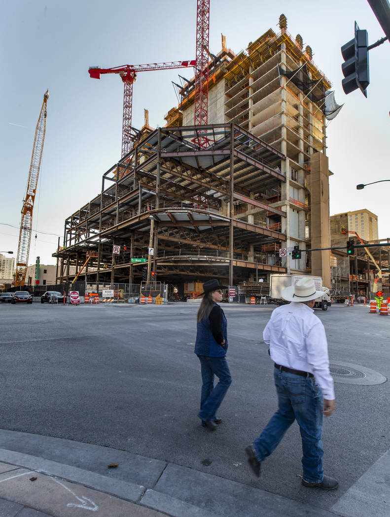 Circa Las Vegas in downtown is on track to open by the end of 2020. (L.E. Baskow/Las Vegas Rev ...
