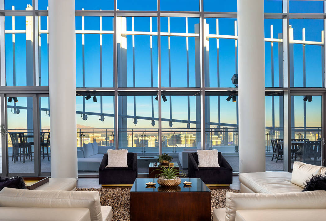 The penthouse has sweeping views of the Las Vegas Valley. (Turnkey Pads)