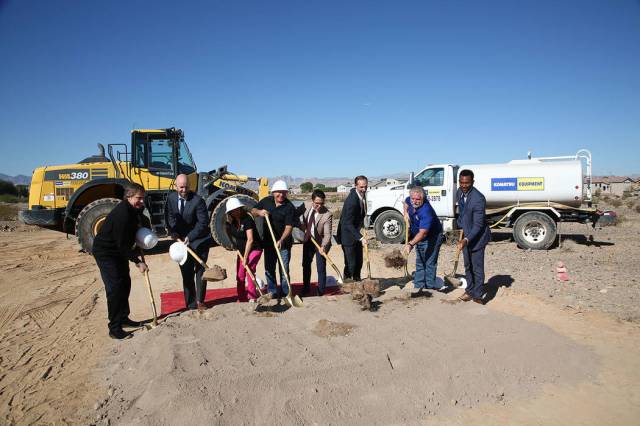 Several dignitaries attended the groundbreaking ceremony for Premier Displays and Exhibits. The ...