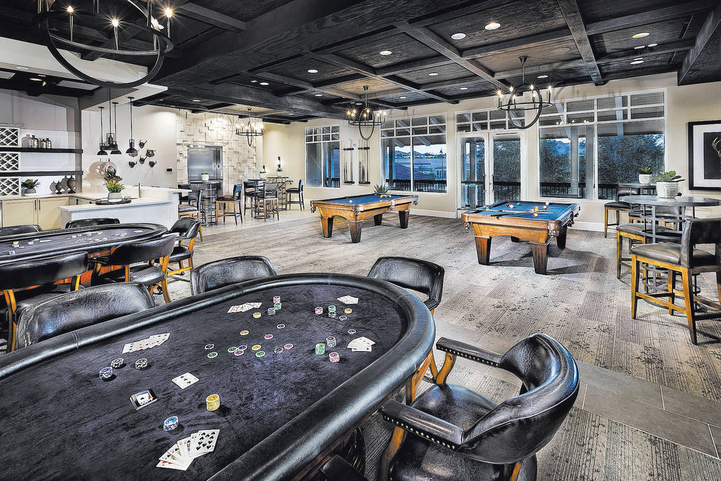 Lennar This billiard and poker room is on the second floor of 22,713-square-foot Club House at ...