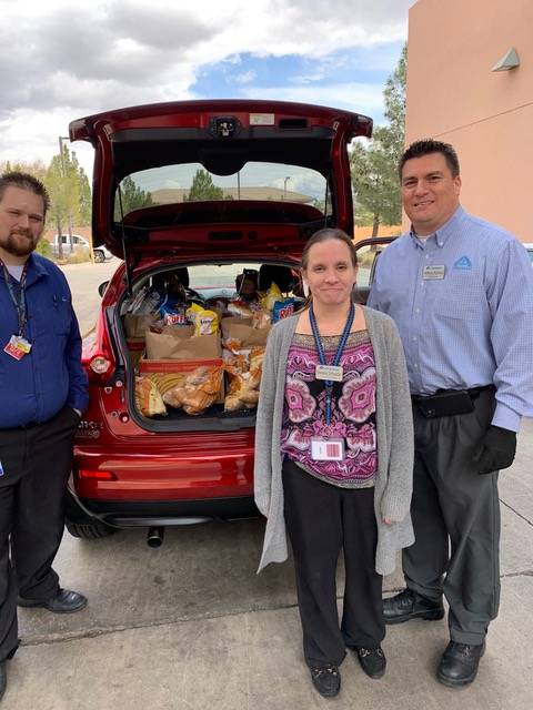 Melissa Schaefer and her team at Albertsons in Summerlin provided groceries for the frontline h ...