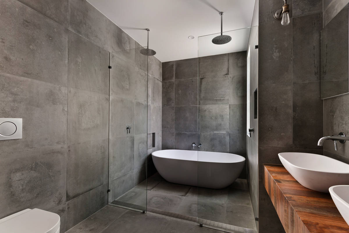 Las Vegas architect Michael Gardner said luxury home design is turning bathrooms into resort-li ...