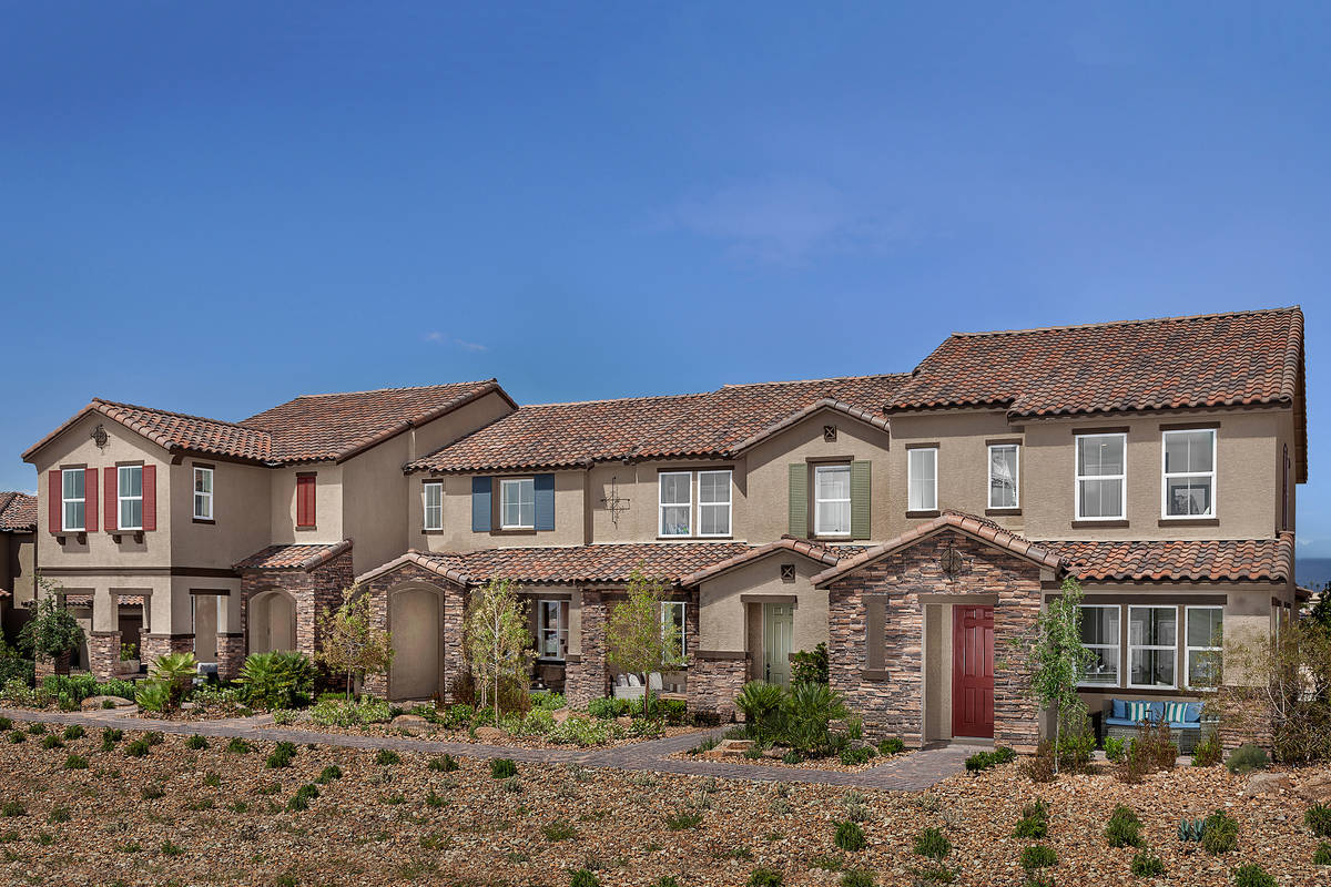 KB Homes offers town homes in Inspirada in Henderson and in Tule Springs, a North Las Vegas mas ...