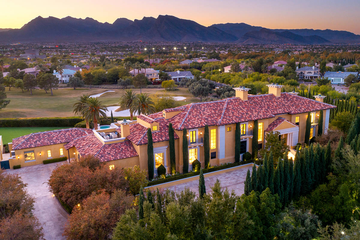 The home at 717 Enclave Court in Country Club Hills in Summerlin measures 13,500 square feet. ( ...
