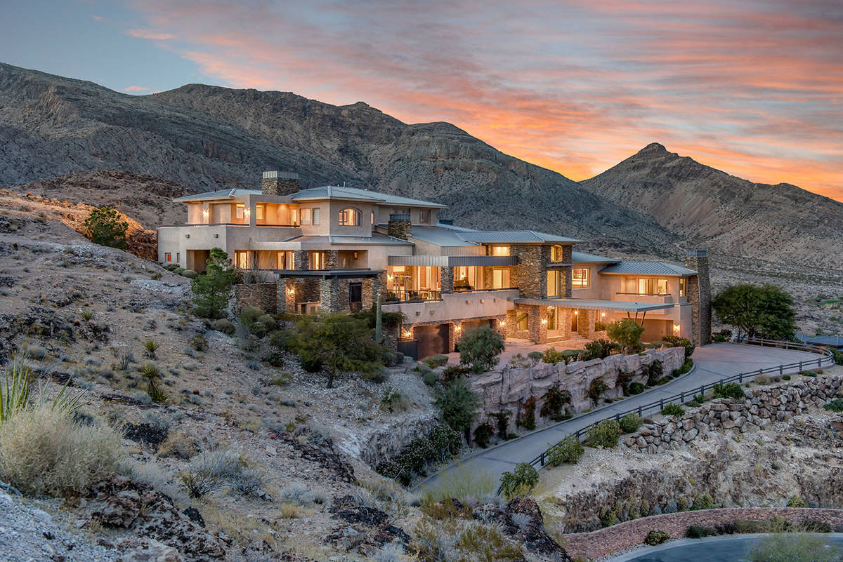This Summerlin home in an enclave in The Ridges known for one of the highest elevations in the ...