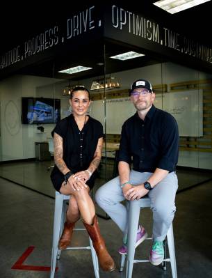 From left, Steelhead Productions co-owners Rhiannon Andersen, chief marketing officer, and CEO ...