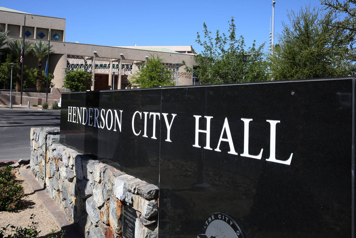 The city of Henderson was recognized for its employee benefits packages. (Las Vegas Review-Jour ...