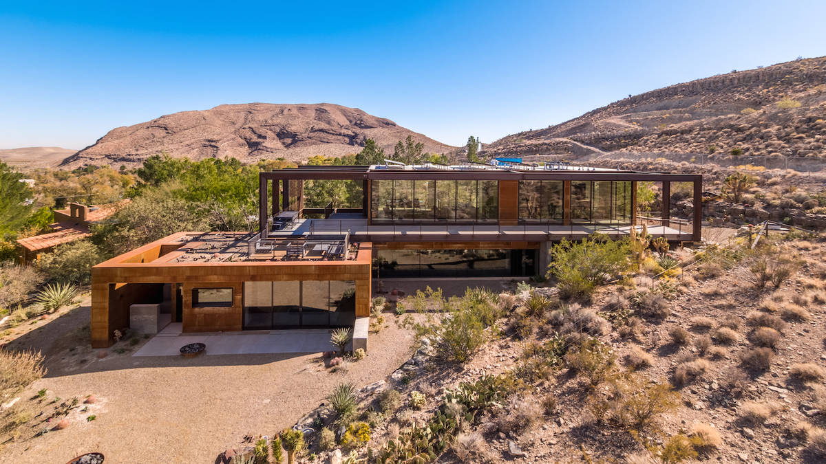 Blue Diamond rural modern masterpiece home lists for 5.35M Las Vegas