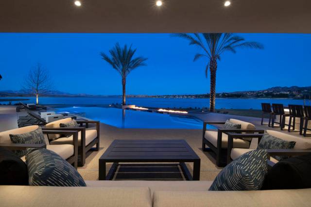 The Lake Las Vegas home has indoor/outdoor living features. (Synergy/Sotheby’s International ...