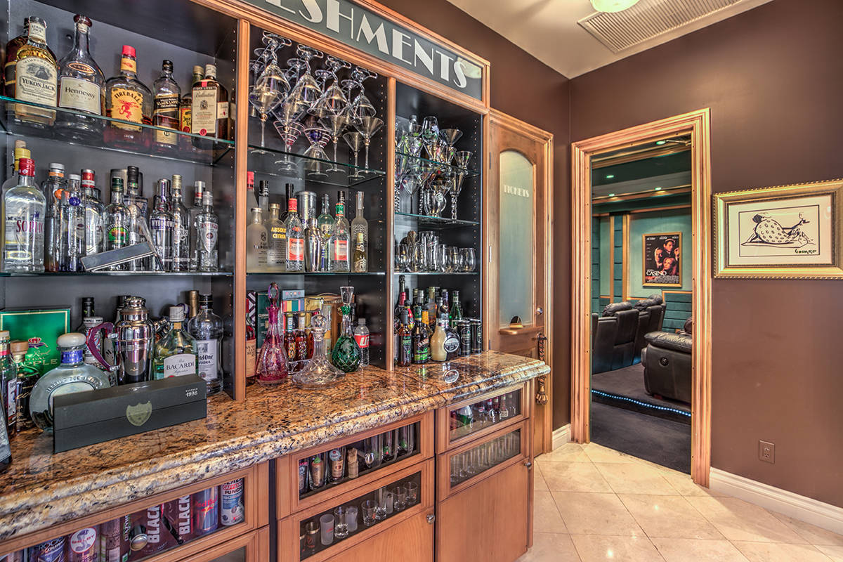 One of several bars in the home. (Mark Wiley Group)