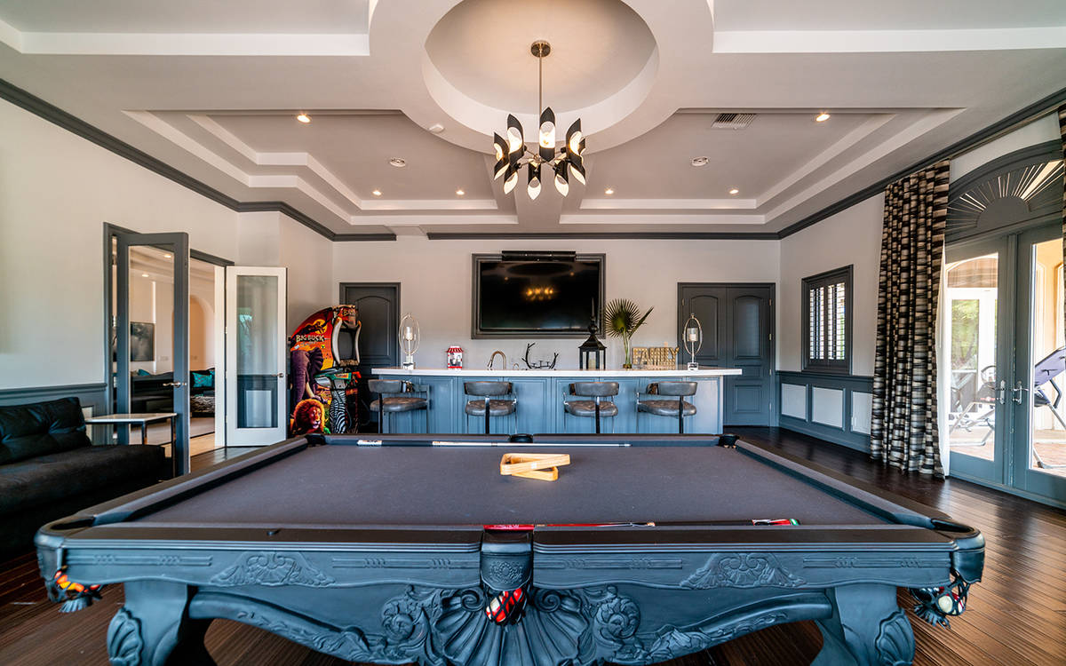 The game room at 9511 Kings Gate Court. (Luxurious Real Estate)
