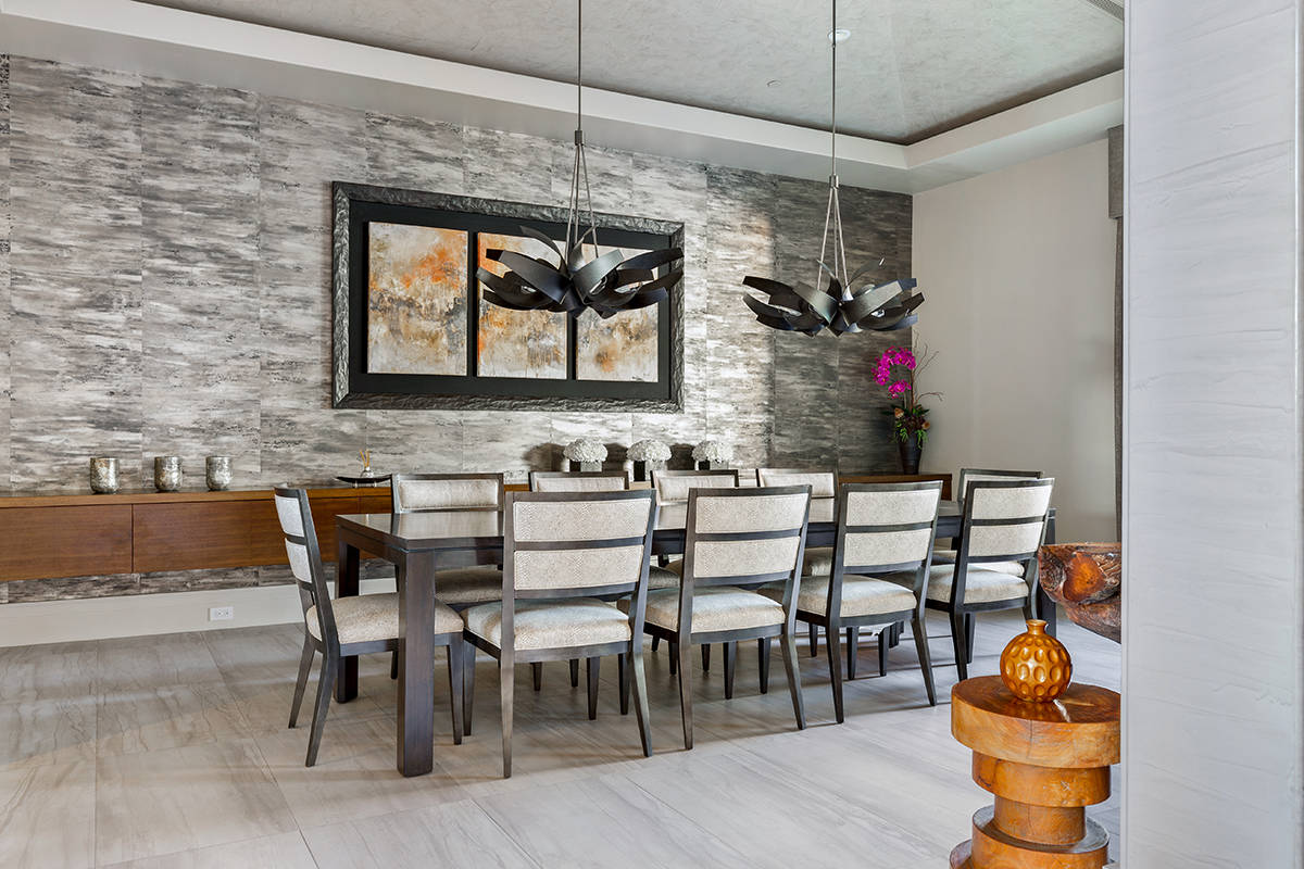The home at 23 Hawk Ridge Drive in The Ridges in Summerlin features a formal dining room. (Ivan ...