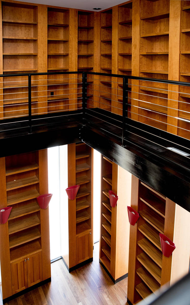 Magician Lance Burton's Henderson home has a two-story library. (Tonya Harvey Real Estate Millions)