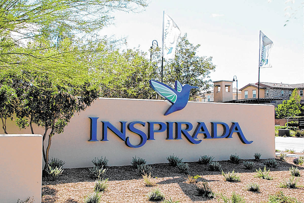 Inspirada in Henderson took the 11th spot for best selling U.S. master-planned community. The m ...
