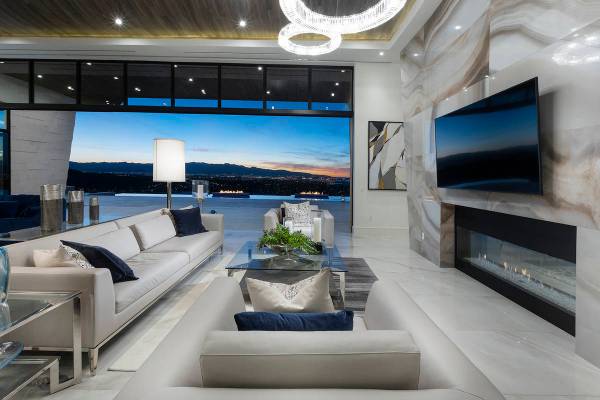Las Vegas architect Richard Luke designed this 10,030-square-foot home in the Henderson hillsid ...