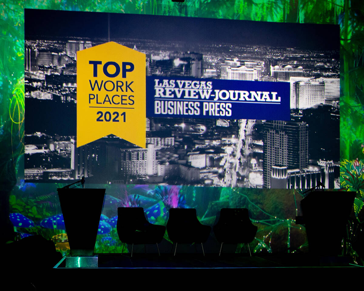 The awards ceremony for the 2021 Top Workplaces Nevada was held Wednesday afternoon at the Area ...