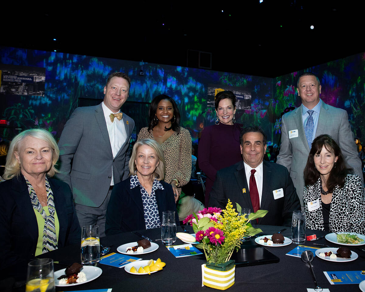 Speakers table. (Tonya Harvey/Las Vegas Business Press)