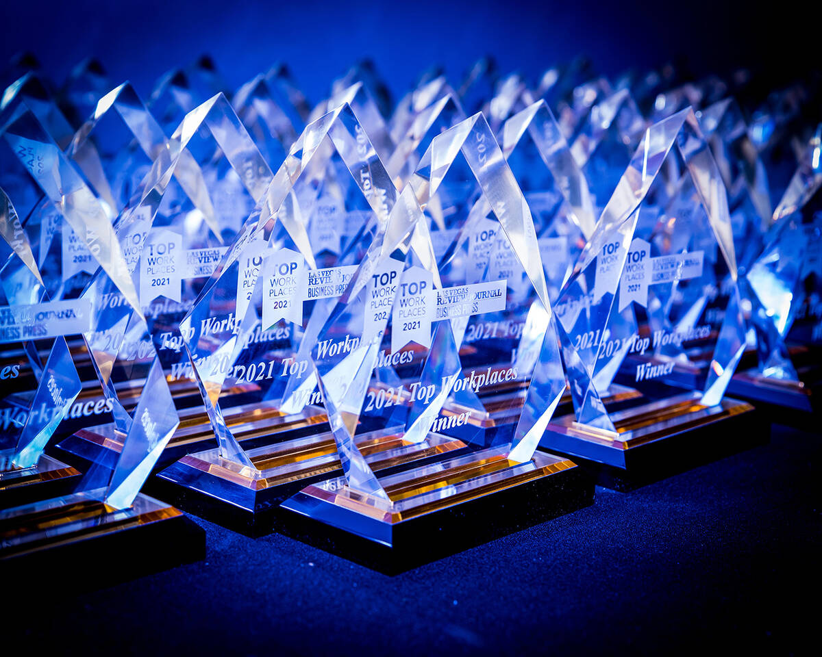 Special awards were given to business leaders at the Top Workplaces Nevada 2021 event. (Tonya H ...