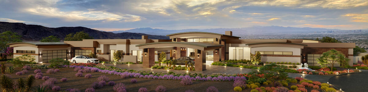 This artist's rendering shows a home under construction at 3 Heavens Edge Court by Sun West Cus ...