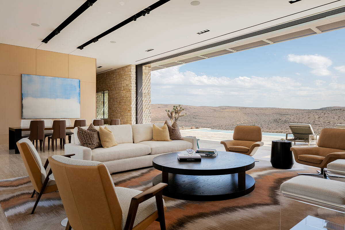 Forte Specialty Contractors The home has unobstructed views of Red Rock Canyon and features ind ...