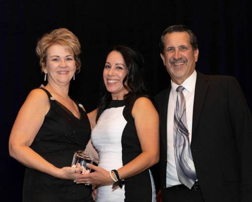 Lonette Nagy and Ann Salvatore of Pinnacle Homes join Nat Hodgson, CEO of the Southern Nevada H ...