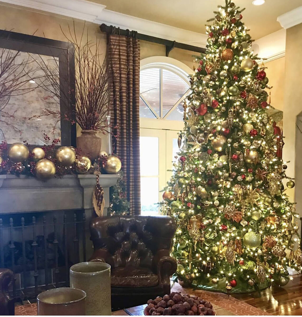 One of several Christmas trees in this luxury home. (Christopher Todd)