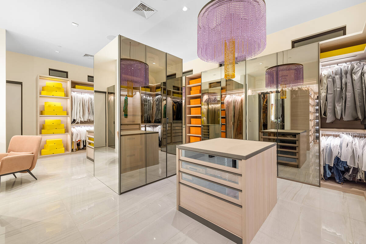 One of two master suite closets that feature $300,000 worth of Poliform custom furniture. (Napo ...