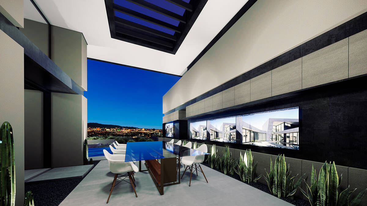 Outdoor dining area. (Blue Heron)