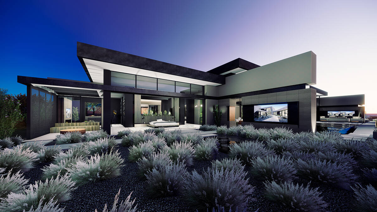 The one-story home will have a bold modern look. (Blue Heron.)