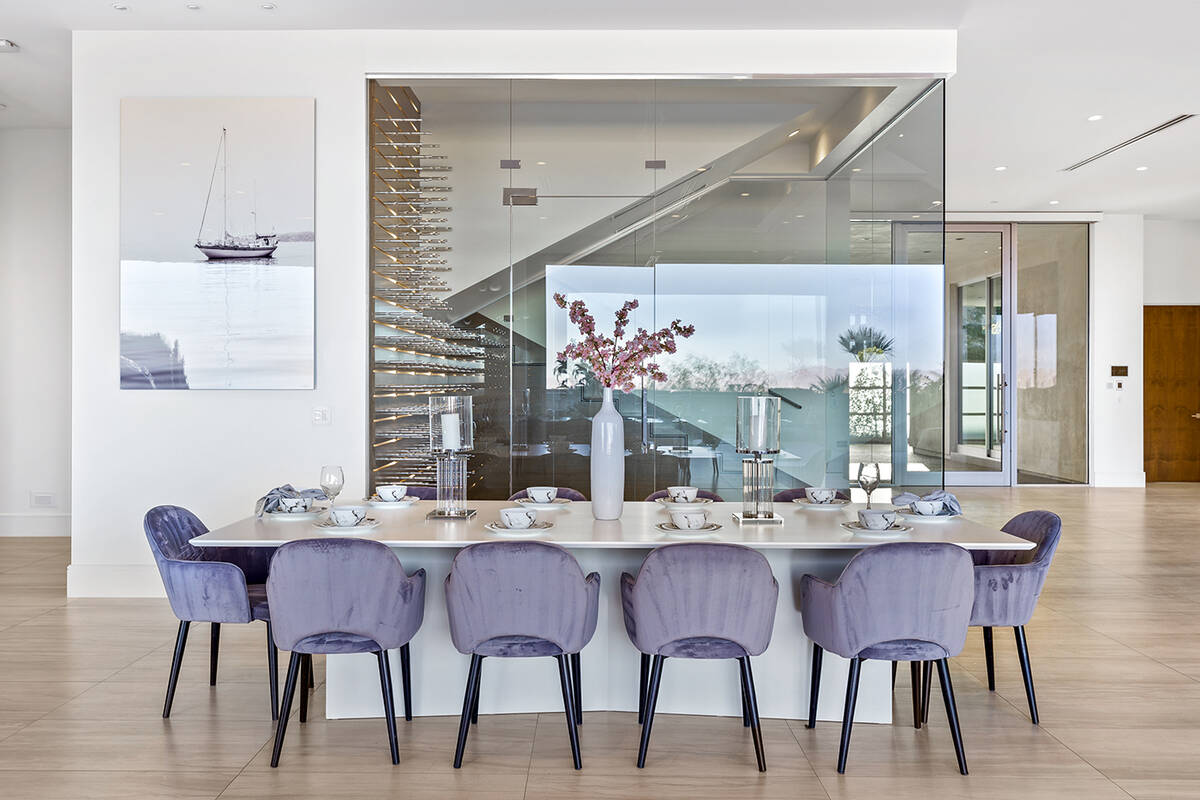 The dining area is near the captivating wine cellar. (Ivan Sher Group)