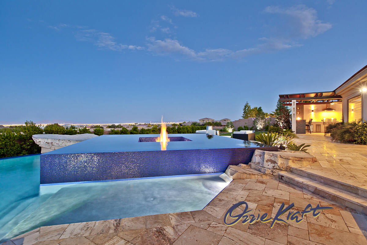 Known as “Skyline,” the 1,100-square-foot pool combines a natural, resort style with a cont ...