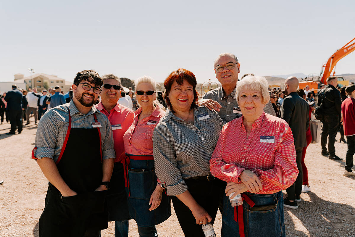 Team members from across all Station Casinos properties participated in the groundbreaking of t ...