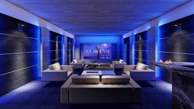 The home theater. (Corcoran Global Living)