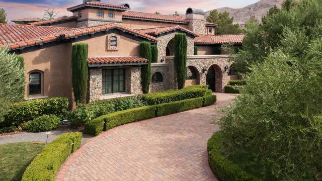 The home is in on Olympia Hills Circle in Southern Highlands. (Simply Vegas)