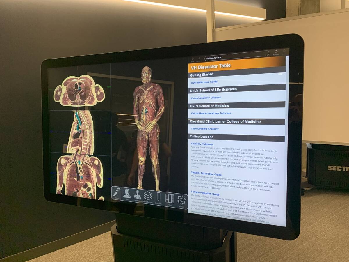 The new educational building features a high-tech virtual anatomy room. (Kerkorian School of Me ...