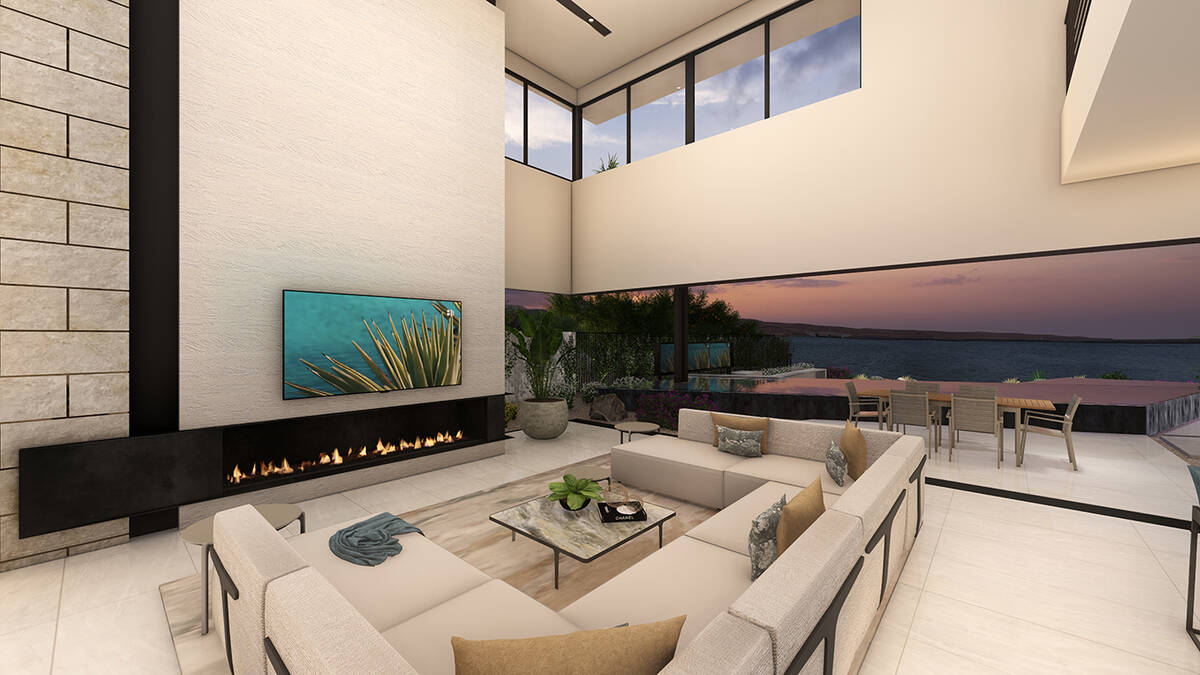 Blue Heron This artist's rendering shows what the luxury home in Lake Las Vegas's new developm ...