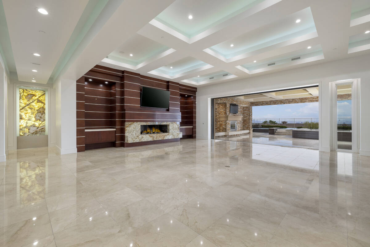 The home has indoor/outdoor features. (Las Vegas Sotheby’s International)