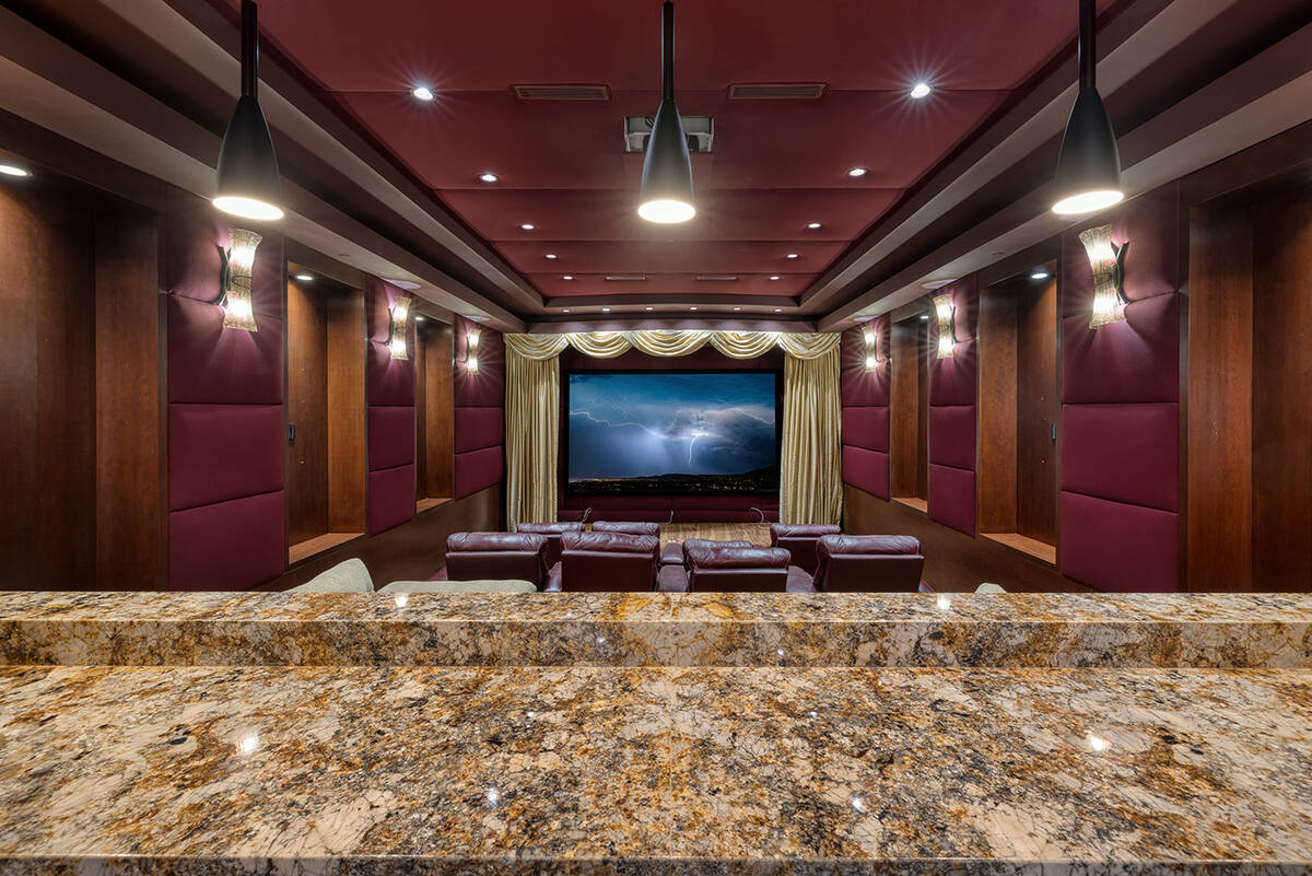 The home theater. (Las Vegas Sotheby’s International)