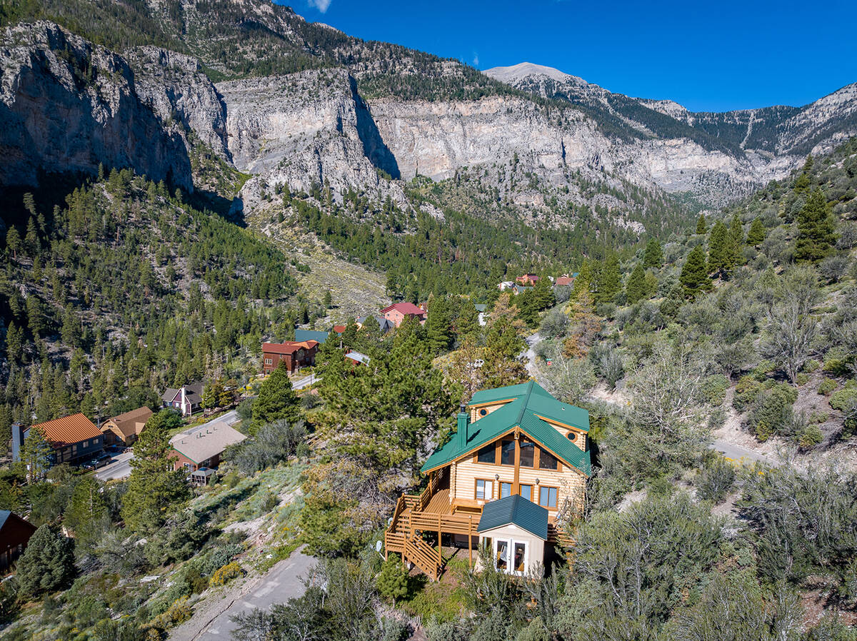 A Mount Charleston cabin lists for $1.795 million. (Mt. Charleston Realty)