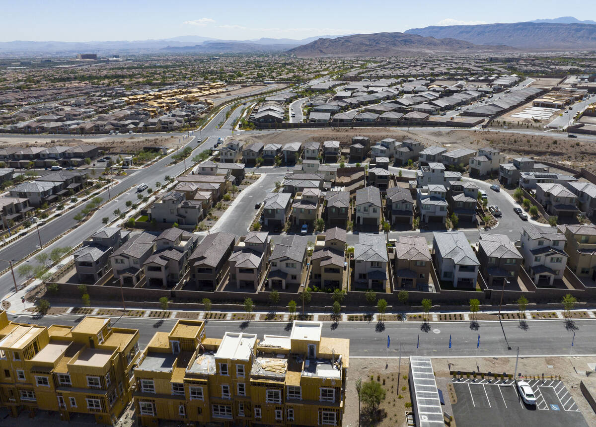 A 2022 photo shows new homes under construction in Summerlin. Attorney Josh Hicks reviewed the ...