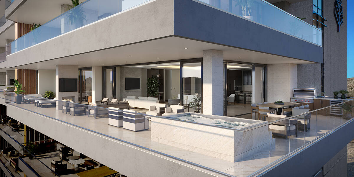 The contemporary residences will range from 2,300 square feet to 7,300 square feet for interior ...