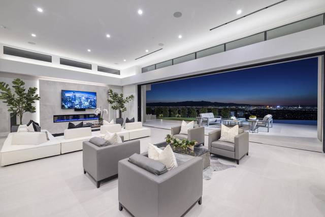 The home has views of the Strip. (Douglas Elliman Las Vegas)