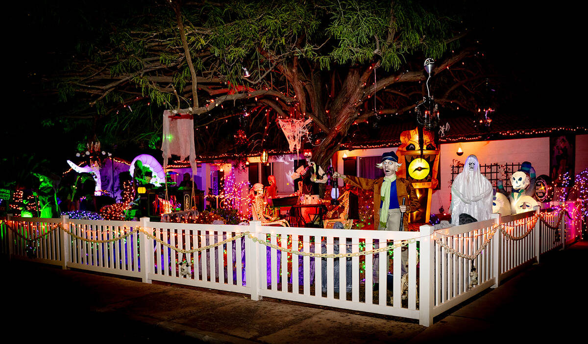 The Halloween House is at 1415 5th Street, Boulder City, Nevada. The lights will be on nightly ...
