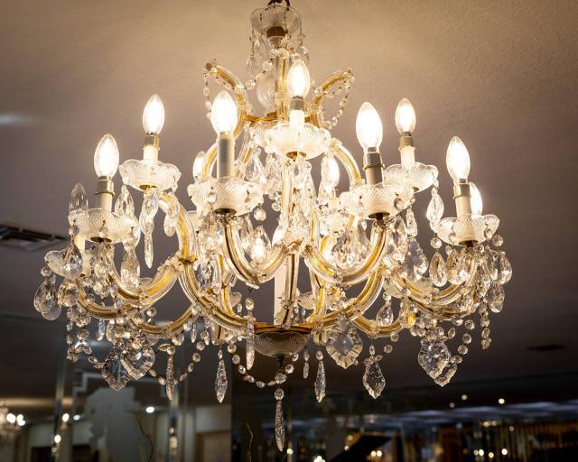 Liberace Palace contains many chandeliers.  (Tonya Harvey Millions Real Estate)