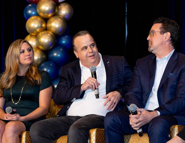 Jeremy Aguero, Sam Joffray and Alise Porto. (Tonya Harvey/Las Vegas Business Press)