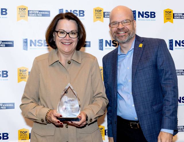 Karen Rubel and Bob Helbig. (Tonya Harvey/Las Vegas Business Press)